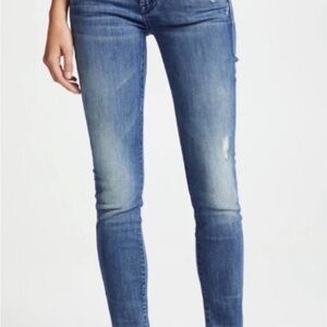 MOTHER the looker skinny jeans in graffiti girl